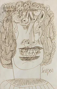 Souza, F.N. (Artist). Ghoul, 1961 | Drawing