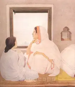 Sen, Sushil (Artist). Melancholy Thoughts, n.d. | Painting