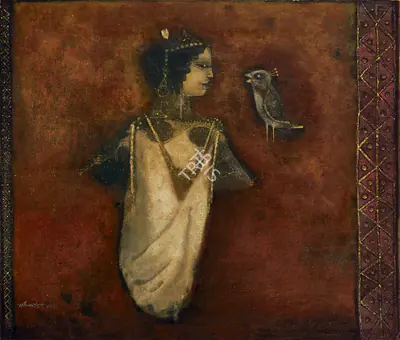 Pyne, Ganesh (Artist). The Conversation, 1968 | Painting