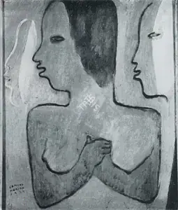 Merida, Carlos (Artist). Profiles, n.d. | Painting