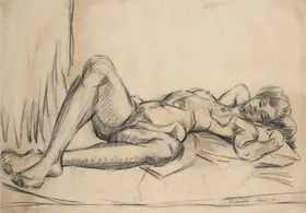 Sabavala, Jehangir (Artist). Reclining Nude, 1949 | Drawing