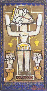 Roy, Jamini (Artist). The Crucifixion, n.d. | Painting