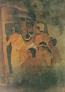 Dev Burman, D.K. (Artist). Mahavir with his Followers, n.d. | Painting