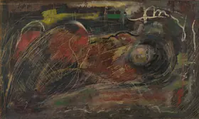 Mookherjea, Sailoz (Artist). Untitled (Dreaming Girl), n.d. | Painting