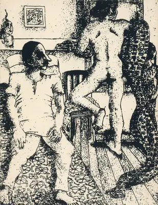 Lajmi, Lalitha (Artist). An Exhibition of Etchings and Graphic Prints by Lalitha Lajmi, 1988 | Solo Exhibition Invitation | 00859901