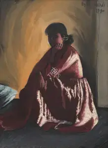 Mehdi, Eqbal (Artist). Untitled (Woman), 1990 | Painting