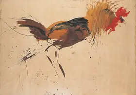 Mondal, Dipankar (Artist). Rooster, 1991 | Painting