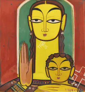 Roy, Jamini (Artist). Untitled (Madonna and Child), n.d. | Painting