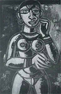 Souza, F.N. (Artist). Nude Colvont, 1954 | Painting