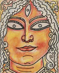 Chowdhury, Jogen (Artist). Untitled (Maa Durga), 2009 | Painting