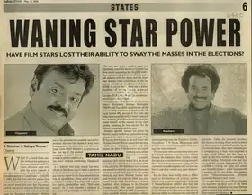 Shekhar, B. and Sahaya Teresa (Reporters). Waning Star Power, 13 May 2006 | Newspaper Clipping | 00851263