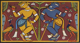 Roy, Jamini (Artist). Untitled (Two Dancers), n.d. | Painting