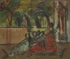 Mookherjea, Sailoz (Artist). Untitled, 1955 | Painting