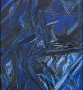 Raza, S.H. (Artist). Untitled (Blue), 1977 | Painting
