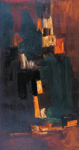 Gade HA Artist Cityscape Oil on canvas 1959 Painting FineArts 00600823