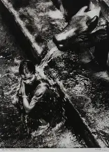 Satyan, T.S. (Artist). Holy Bath Basavakalyan Karnataka, India, 1972 | Print