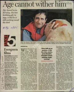 Rao, Kshama (Reporter). Age Cannot wither him, 26 September 2005 | Newspaper Clipping | 00851321