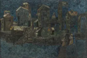 Sagara Piraji Artist Mute Evening Oil on canvas 1962 Painting FineArts 00418565