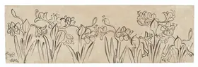 Mukherjee, B.B. (Artist). Untitled (Flowers), 1945 | Drawing