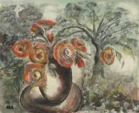 Ara, K.H. (Artist). Roses in the Forest, n.d. | Painting