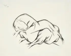 Mehta, Tyeb (Artist). Untitled (Bull), 1999 | Drawing