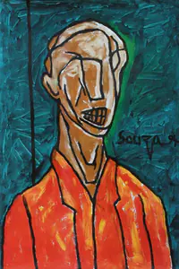Souza, F.N. (Artist). Portrait of a Man, 1994 | Painting