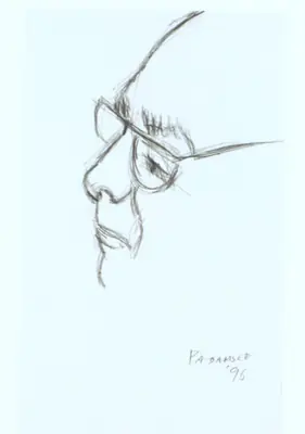 Padamsee, Akbar (Artist). Self Portrait, 1996 | Drawing