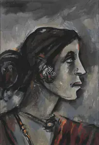 Goud, K. Laxma (Artist). Lady, 1976 | Painting