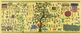 Bai, Bhuri (Artist). My Village, 2015 | Painting