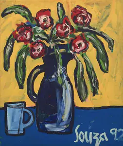 Souza, F.N. (Artist). Untitled (Still-Life), 1992 | Painting