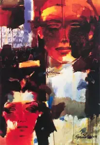 Mondal, Samir (Artist). The Man & the Maiden, n.d. | Painting