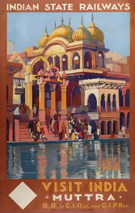 Broders, After Roger (Artist). Visit India, 1928 | Travel Publicity Related Art & Poster