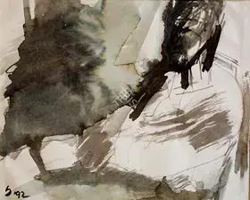 Hore, Somnath (Artist). Untitled (Figure), 1992 | Painting