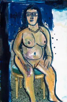 Souza, F.N. (Artist). Untitled (Seated Nude), 1962 | Painting