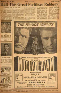 Mughal-E-Azam . In <i>Blitz.</i> 30 July 1960 | Film Review | 00142633