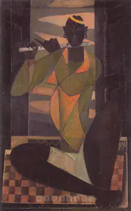 Sen, Paritosh (Artist). Untitled (Joueur De Flute), 1951 | Painting