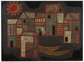 Reddy, P.T. (Artist). Untitled (Cityscape), 1967 | Painting