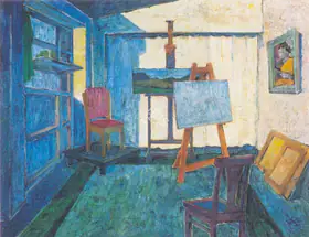 Satwalekar, Madhav (Artist). The Artist Studio, 1968 | Painting