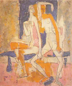 Chavda, Shiavax (Artist). Sisters I, 1961 | Painting