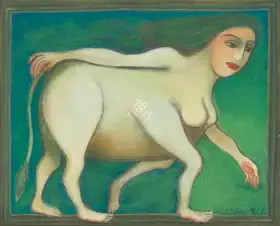 Pal, Gogi Saroj (Artist). Untitled (Nayika), 1989 | Painting