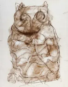 Khanna, Krishen (Artist). Owl, n.d. | Drawing