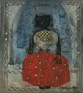 Naidu, Reddeppa (Artist). Goddess of Invincible, 1956 | Painting