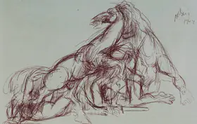 Biswas, Nikhil (Artist). Horse, 1964 | Drawing