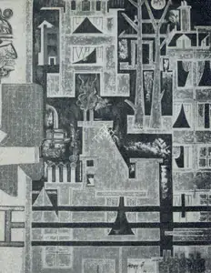 Pai, Laxman (Artist). From My Window, 1950 | Painting