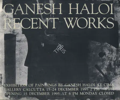 Haloi, Ganesh (Artist). Ganesh Haloi, 1995 | Solo Exhibition Invitation | 00859142
