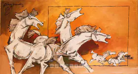 Husain, M.F. (Artist). Untitled, 1982 | Painting