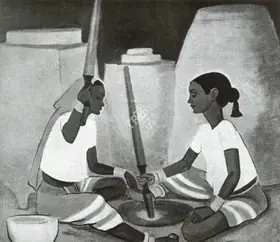 Chavda, Shiavax (Artist). Their Daily Work, 1946 | Painting