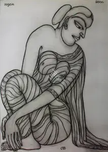 Chowdhury, Jogen (Artist). Woman, 2006 | Painting