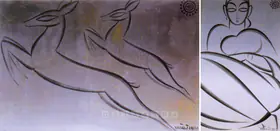 Roy, Jamini (Artist). Santhal Girl, n.d. | Painting