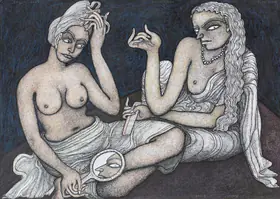 Chowdhury, Jogen (Artist). Pradarshan, 2005 | Painting